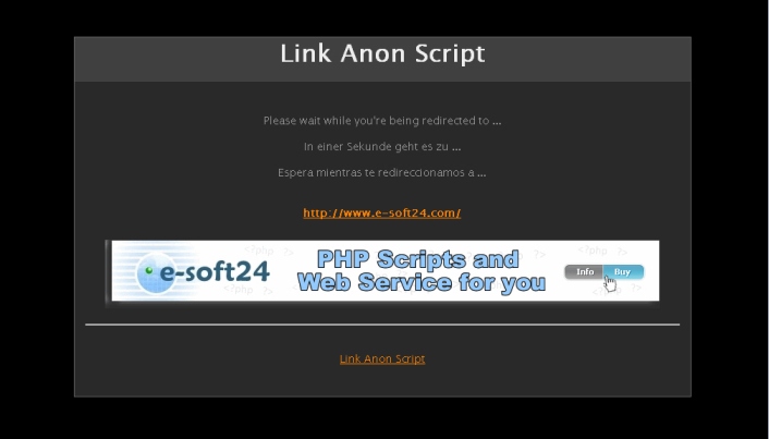 Link Anon Script Redirect Page Screenshot