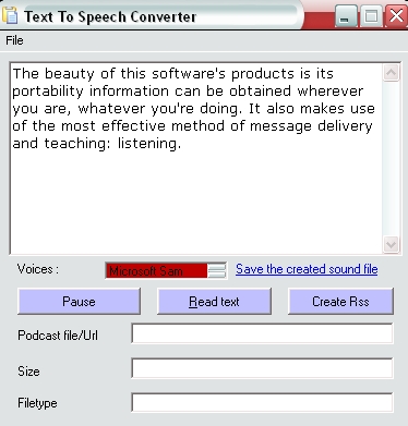 Text to Speech Converter Screenshot